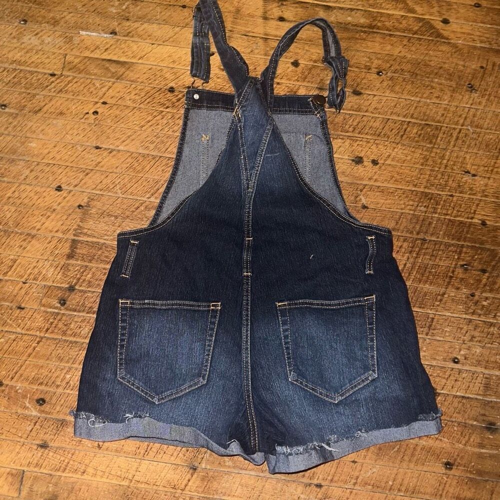 No Boundaries classic distressed L denim overalls - Picture 2 of 3